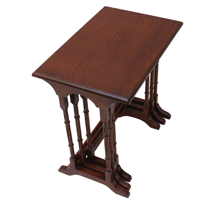 ست میز عسلی سه عددی چوبی کلاسیک