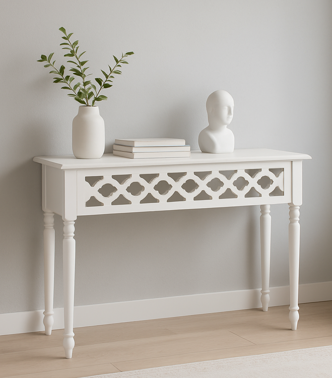 میز کنسول دکوراتیو چوبی آناهید مناسب پشت مبل و ورودی خانه