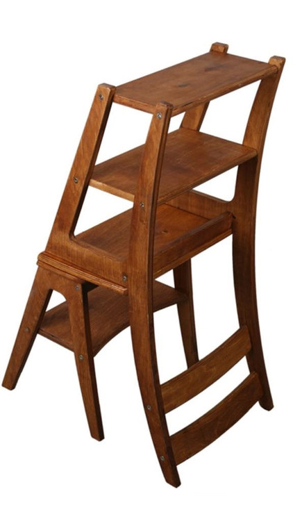 صندلی نردبان شو چوبی در حالت نردبان با ارتفاع 90 سانتی متر